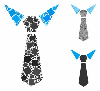 Tie Composition Icon of Bumpy Parts Stock Illustration