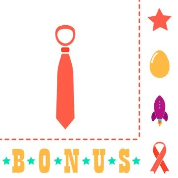 Tie computer symbol Illustrazione stock