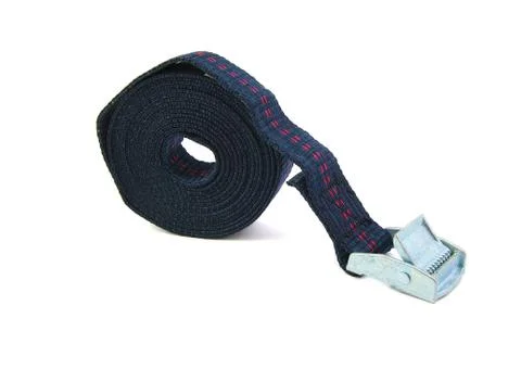 Tie Down or Cinch or Ratchet Strap on a white background Stock Photos
