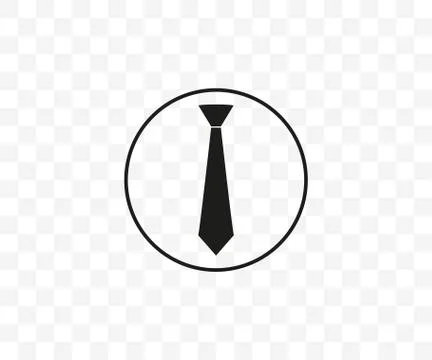 Tie, dress code icon on transparent background. Vector illustration. Stock-Illustration