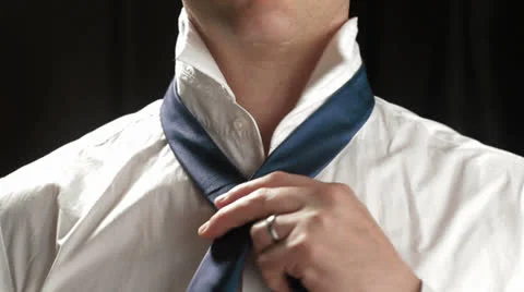 Tie dressing by anonymous businessman studio Stock Footage 24783927
