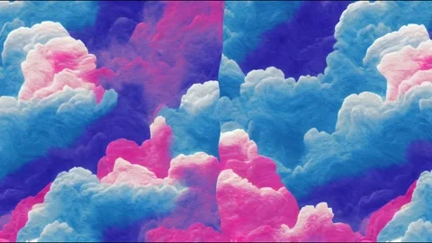 Tie Dye 2 Tone Clouds Close Up Shot fabric Stock Footage 220115317