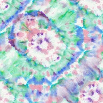 Tie Dye Background. Ethnic Pattern. Floral Psychedelic Pattern. Mulicolor Ton Stock Illustration