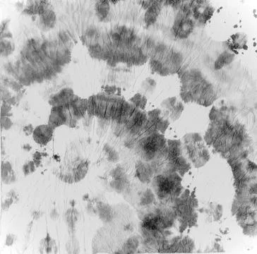 Tie Dye Background. Gray Batik Fabric. Multi Stock Illustration