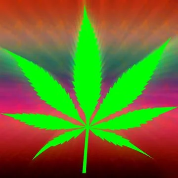 Tie Dye Cannabis Stock Illustration
