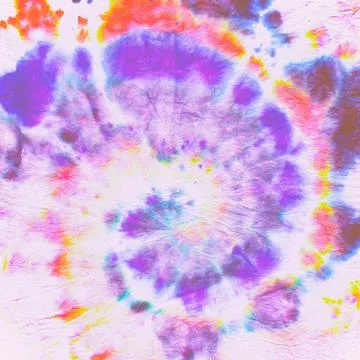 Tie Dye Circle. Colorful Batik Shirt. Heart Stock Illustration