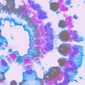 Tie Dye Circle. Rainbow Artistic Fabric. Light Stock Illustration