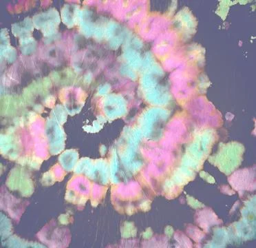 Tie Dye Circle. Rainbow Artistic Print. Ink Stock Illustration