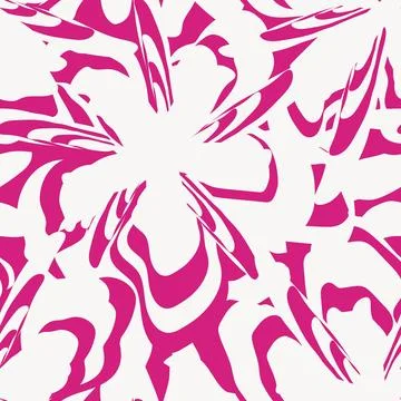 Tie Dye Floral textile pattern design in fuchsia and white for fashion and .. Stock-Illustration