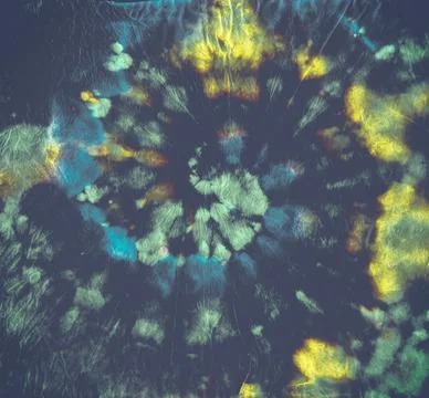 Tie Dye Pattern. Blue Batik Fabric. Rock Illustrazione stock