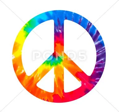 Tie Dye peace sign Stock Illustration