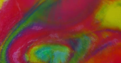 Tie-dye rainbow paint flowing background Stock Footage 89585442