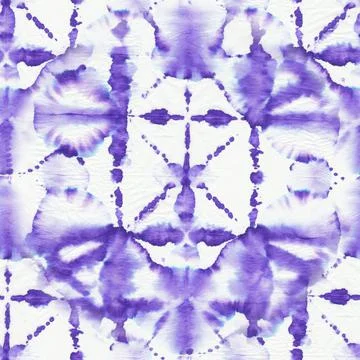 Tie Dye Seamless Pattern. Ethnic Texture. Floral Psychedelic Prints. Mulicolo Stock Illustration