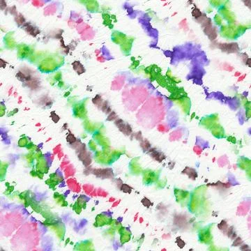 Tie Dye Seamless Pattern. Ethnic Abstract. Psychedelic Flowers Pattern. Mulic Stock Illustration