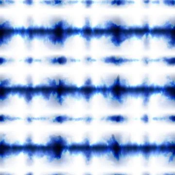 Tie Dye Shibori Seamless Pattern Background in Blue color Boho Stripe Color Stock Illustration