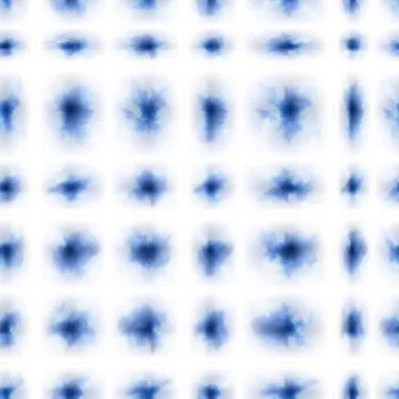 Tie Dye Shibori Seamless Pattern Background in Blue color Boho Plaid Check Color Stock Illustration