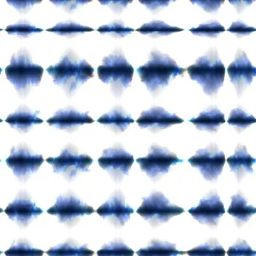 Tie Dye Shibori Seamless Pattern Background in Blue color Boho Stripe Color Stock Illustration