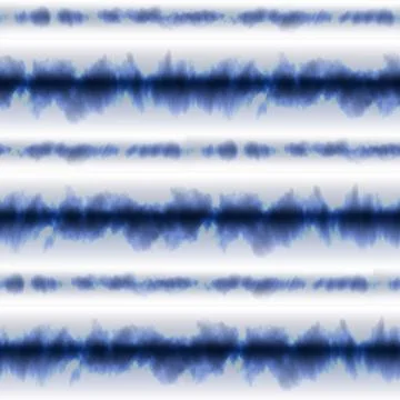 Tie Dye Shibori Seamless Pattern Background in Blue color Boho Stripe Color Stock Illustration