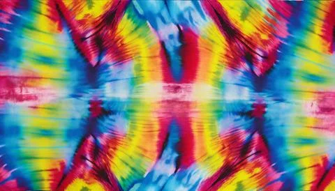 Tie Dye Striped Pattern Ink Background Bohemian Spiral. Hippie Dye Drawn Ti.. Stock Illustration