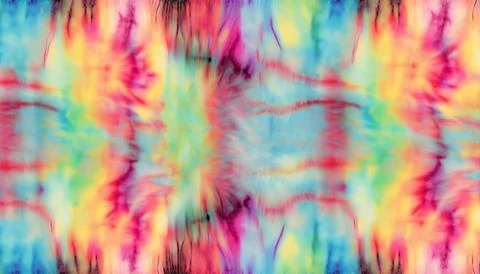 Tie Dye Striped Pattern Ink Background Bohemian Spiral. Hippie Dye Drawn Ti.. Foto stock