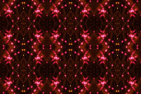 Tie Dye Texture Repeat. Ethnic Pattern. Psychedelic Geo Borders. Red Boho Orn Stock Illustration