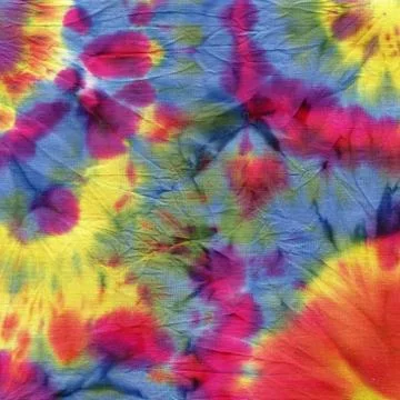 Tie dyed pattern on cotton fabric for background. Ilustración de archivo