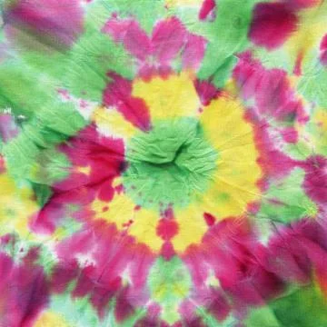 Tie dyed pattern on cotton fabric for background. Ilustração Stock