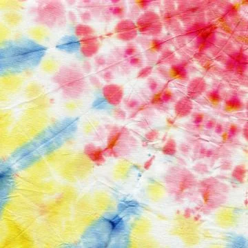Tie dyed pattern on cotton fabric for background. Stock Photos