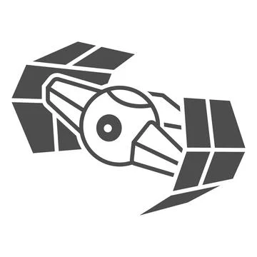 TIE Fighter advanced x1 solid icon, star wars concept, imperial starfighter Stock Illustration