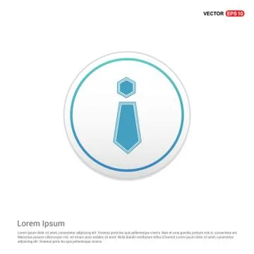 Tie flat design - white circle button Stock Illustration