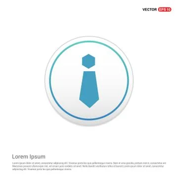 Tie flat design - white circle button Illustrazione stock