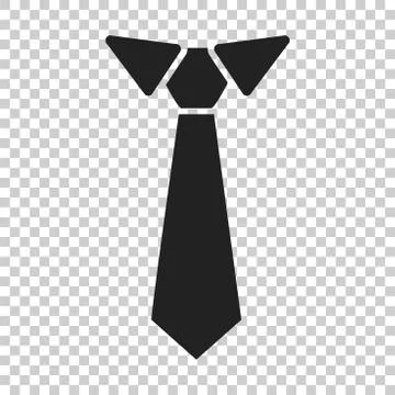 Tie flat icon. Necktie vector illustration. Stock Illustration