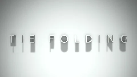 Tie folding 3D title animation with shadows on a white background Stock Footage 297382527