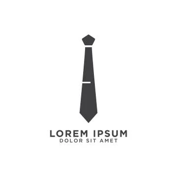 Tie graphic design template Stock Illustration