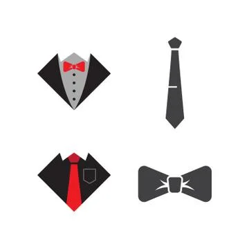 Tie graphic design template Stock Illustration