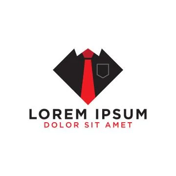 Tie graphic design template Stock Illustration