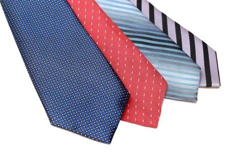 Tie a group of objects isolated on white background Stock Photos