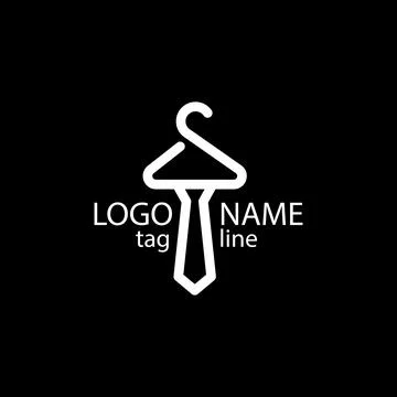 Tie hanger logo design vector Illustrazione stock