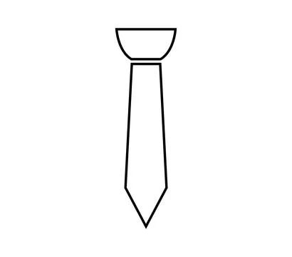 Tie icon illustrated in vector on white background Stock Illustration