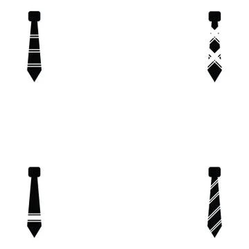 Tie icon set Stock Illustration