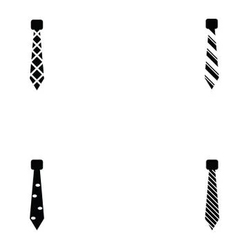 Tie icon set Stock Illustration
