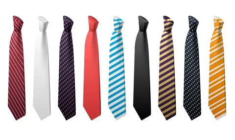 Tie icon set, isometric style 스톡 일러스트