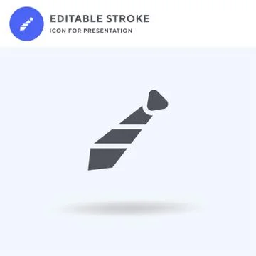 Tie icon vector, filled flat sign, solid pictogram isolated on white, logo il Stock Illustration