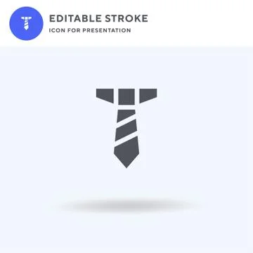 Tie icon vector, filled flat sign, solid pictogram isolated on white, logo il Illustration