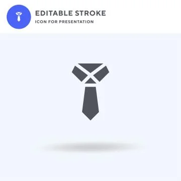 Tie icon vector, filled flat sign, solid pictogram isolated on white, logo Stock-Illustration