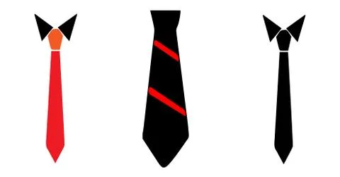 Tie icon on white background Stock Illustration