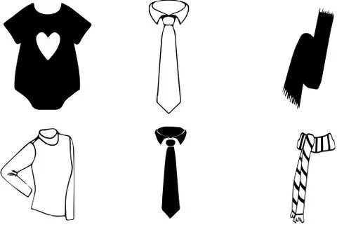 Tie icon on white background Stock Illustration