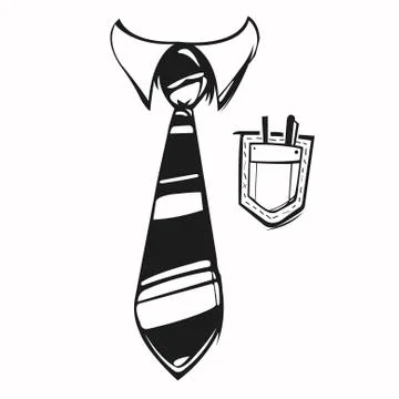 Tie illustration work Stock Illustration