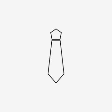 Tie line icon, outline vector logo illustration, linear pictogra Stock Illustration