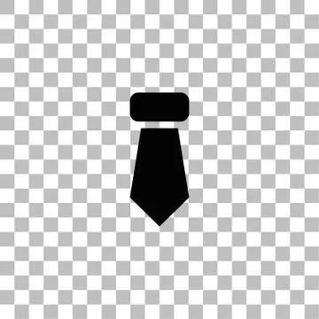 Tie, Necktie icon flat Stock Illustration